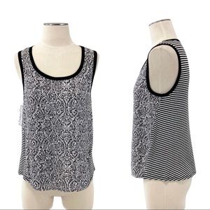 Splendid- Black & White Mixed Print Tank Size XS